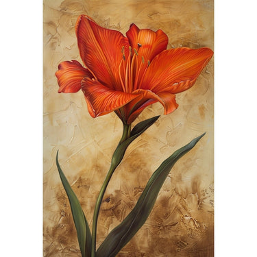 Tableau Déco de Fleur Rouge